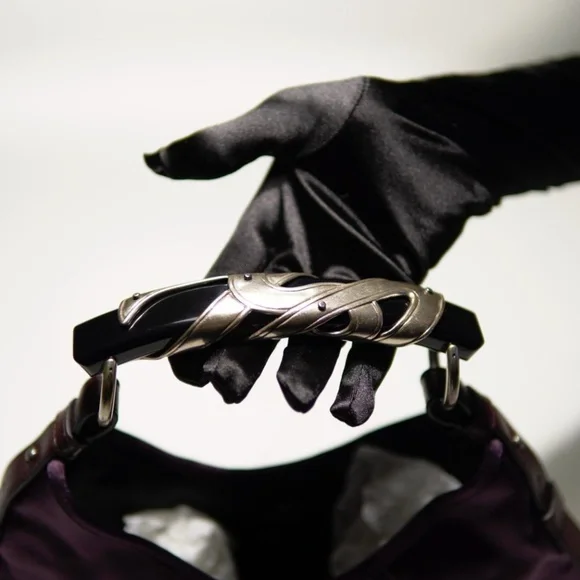 Tom Ford Yves Saint Laurent Purple Satin Mombosa Bag - Picture 6 of 12